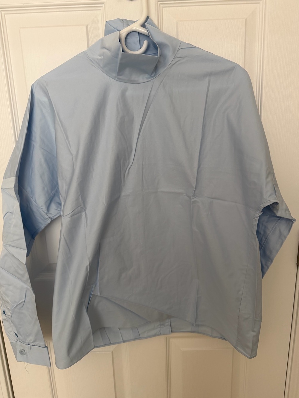 Tibi Eco Poplin Funnel Neck Dolman Top - size S - Picture 5 of 10